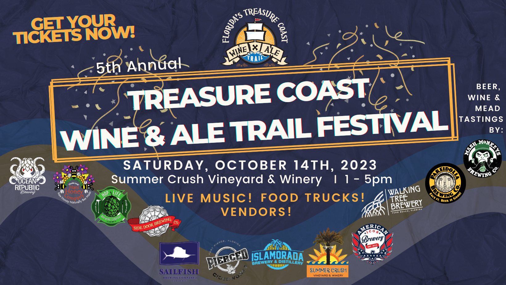5th Annual Treasure Coast Wine & Ale Trail Festival!!
